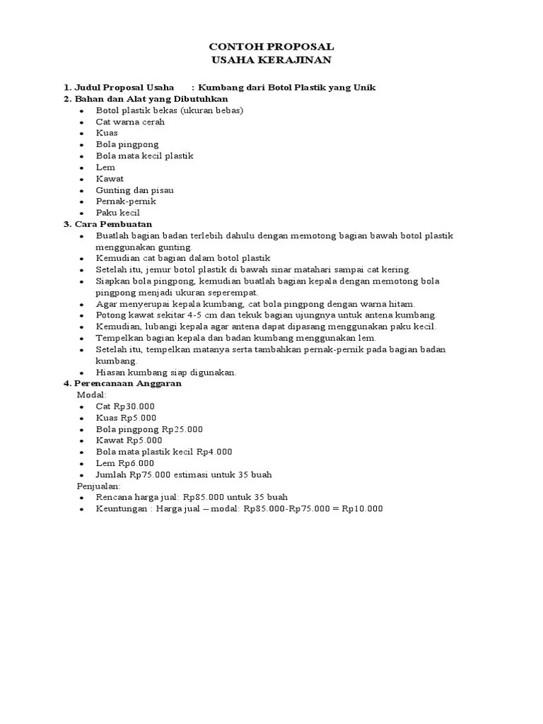 Contoh Proposal Usaha | PDF
