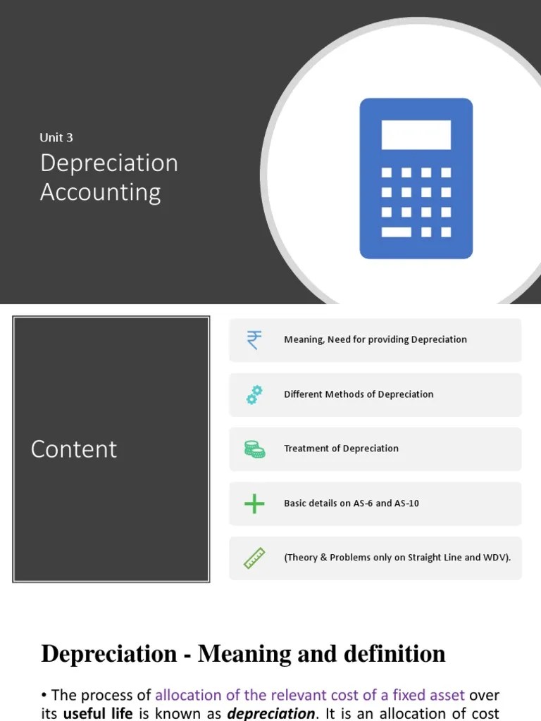 BBA II Chapter 3 Depreciation Accounting | PDF | Depreciation | Book Value