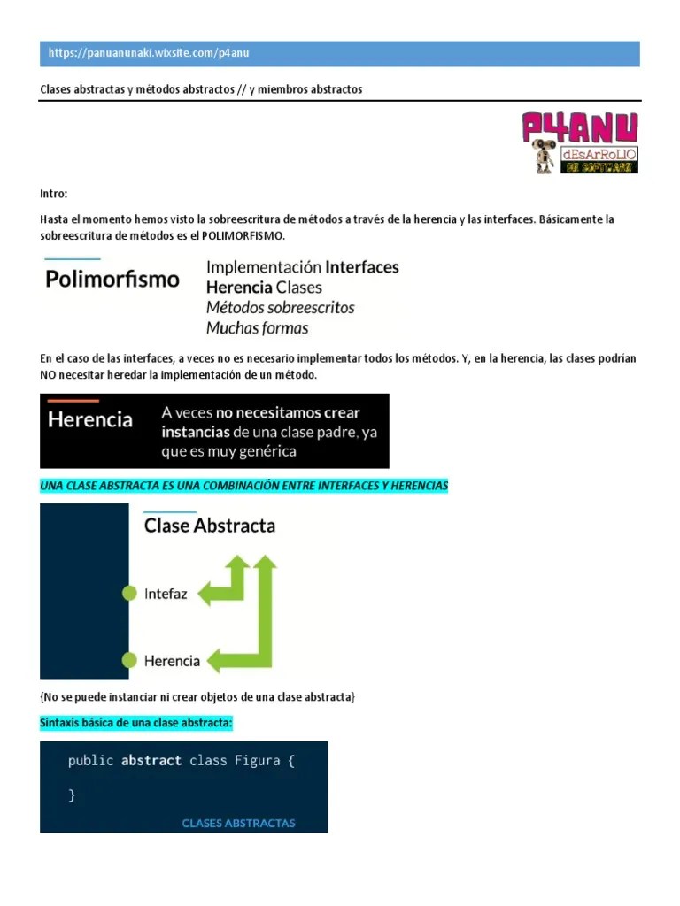 JAVA 10 Clases Abstractas Y Metodos Abstractos | PDF | Herencia ...