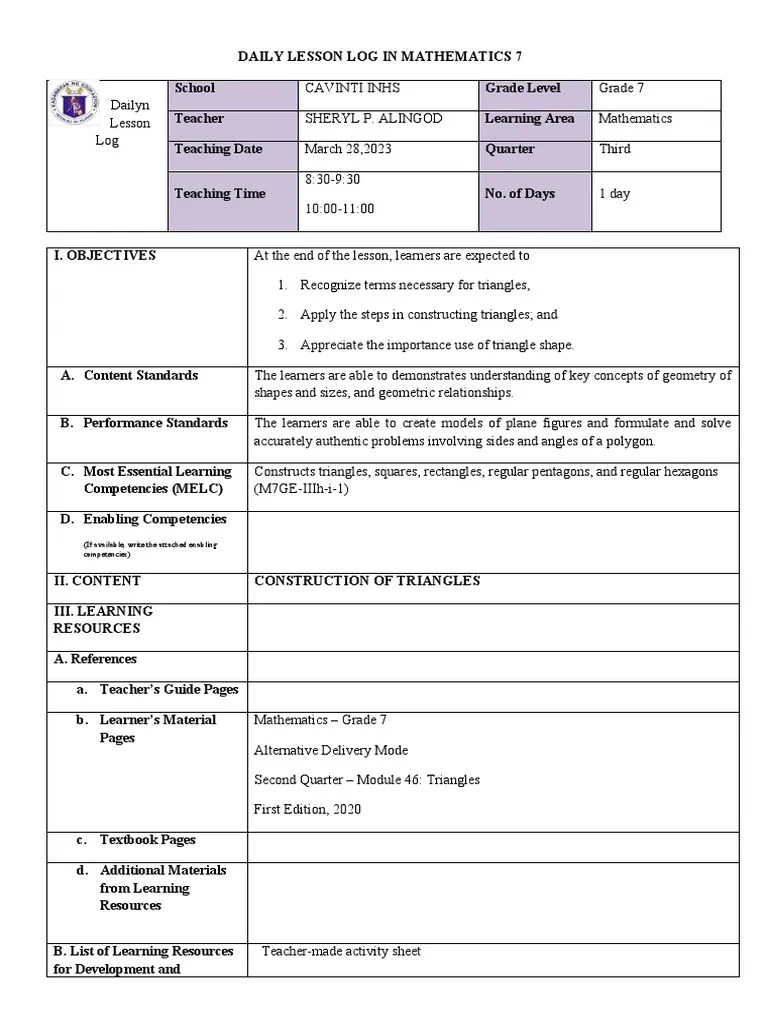 DLL Construction Of Triangles | PDF | Triangle | Shape