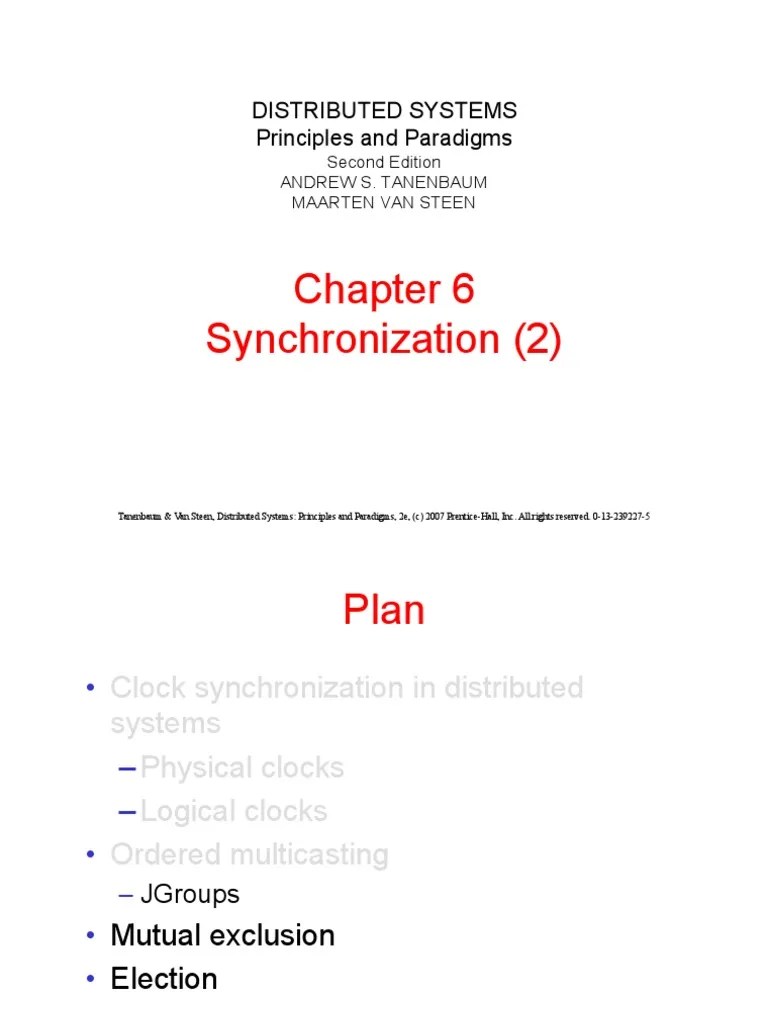 6b. Synchronization | PDF | Distributed Computing | Multicast