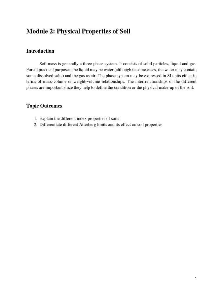 Module 2 - Geotechnical Engineering I | PDF | Density | Particle Size ...