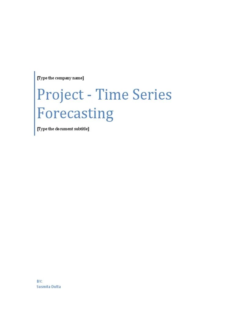 Project-Time Series Forecasting | PDF