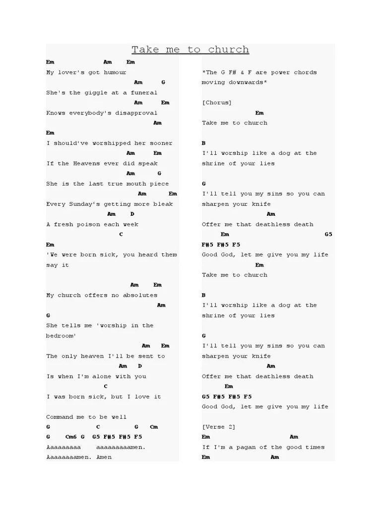 Take Me To Church | PDF | Religious Belief And Doctrine