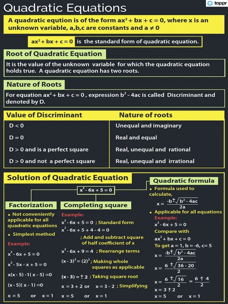 Quadratic Equations | PDF | Quadratic Equation | Equations