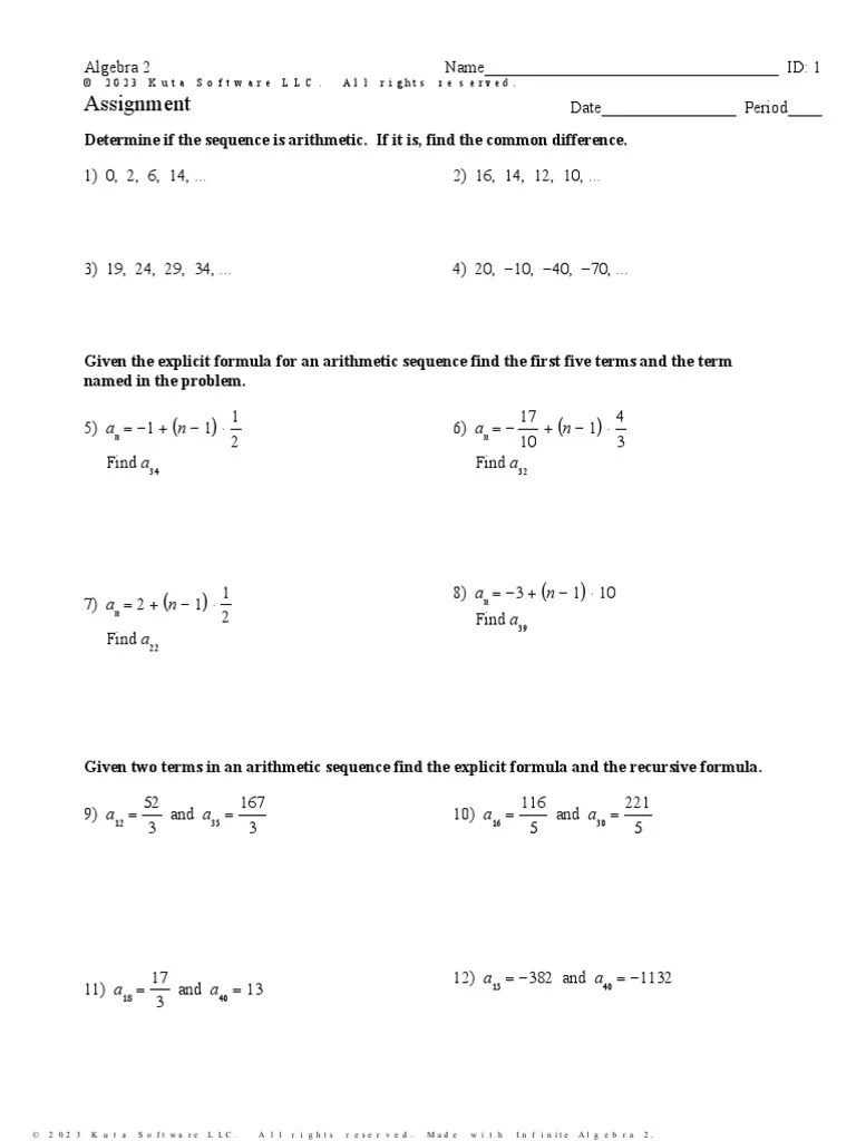 Arithmetic Sequence | PDF | Mathematical Objects | Mathematics