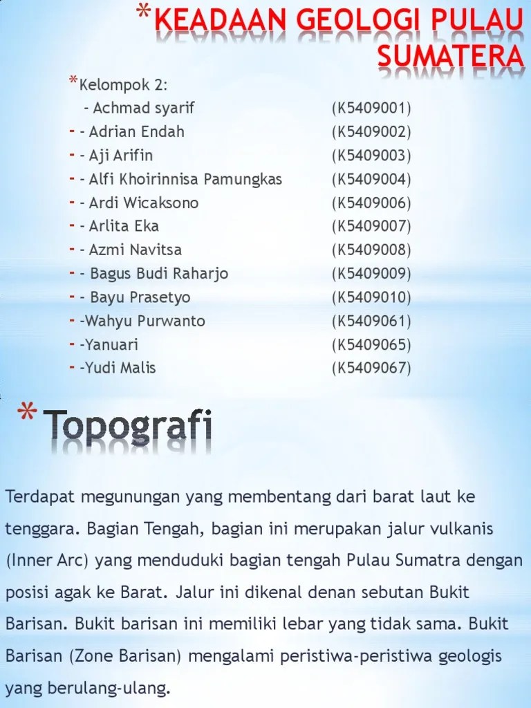 Geologi Pulau Sumatera | PDF