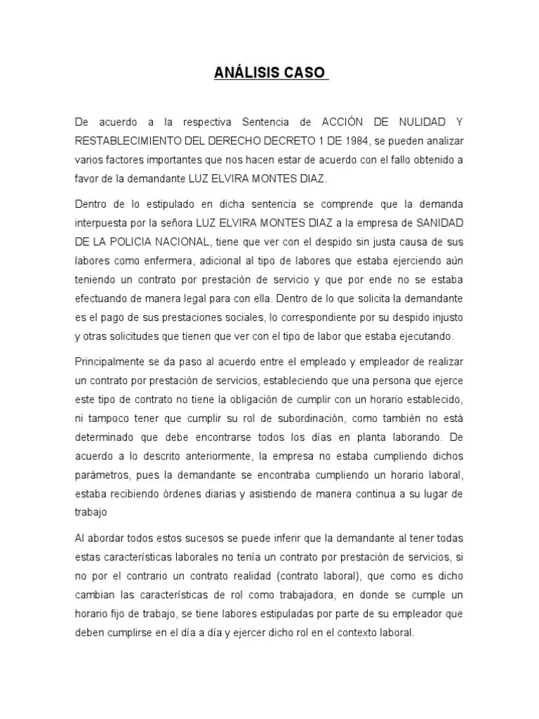 Caso Derecho Laboral | PDF | Justicia | Crimen Y Violencia