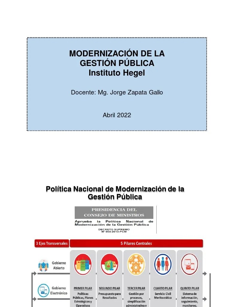 Herramientas De Gestion Publica - Modernizacion | PDF | Administración Pública | Planificación