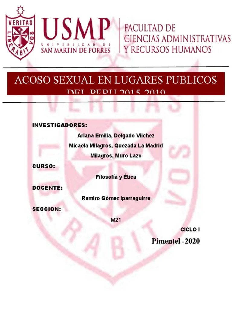 Acoso Sexual | PDF | Acoso Sexual | La Violencia Contra Las Mujeres