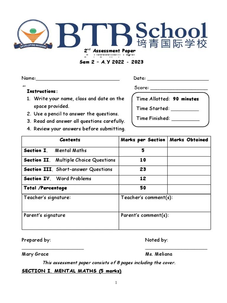 Assessment 2 | PDF | Mathematics