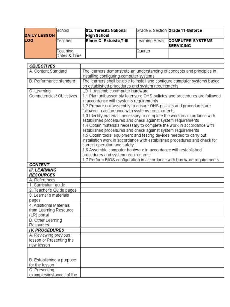 Installing And Configuring Computer Systems (Iccs) | PDF | Learning ...