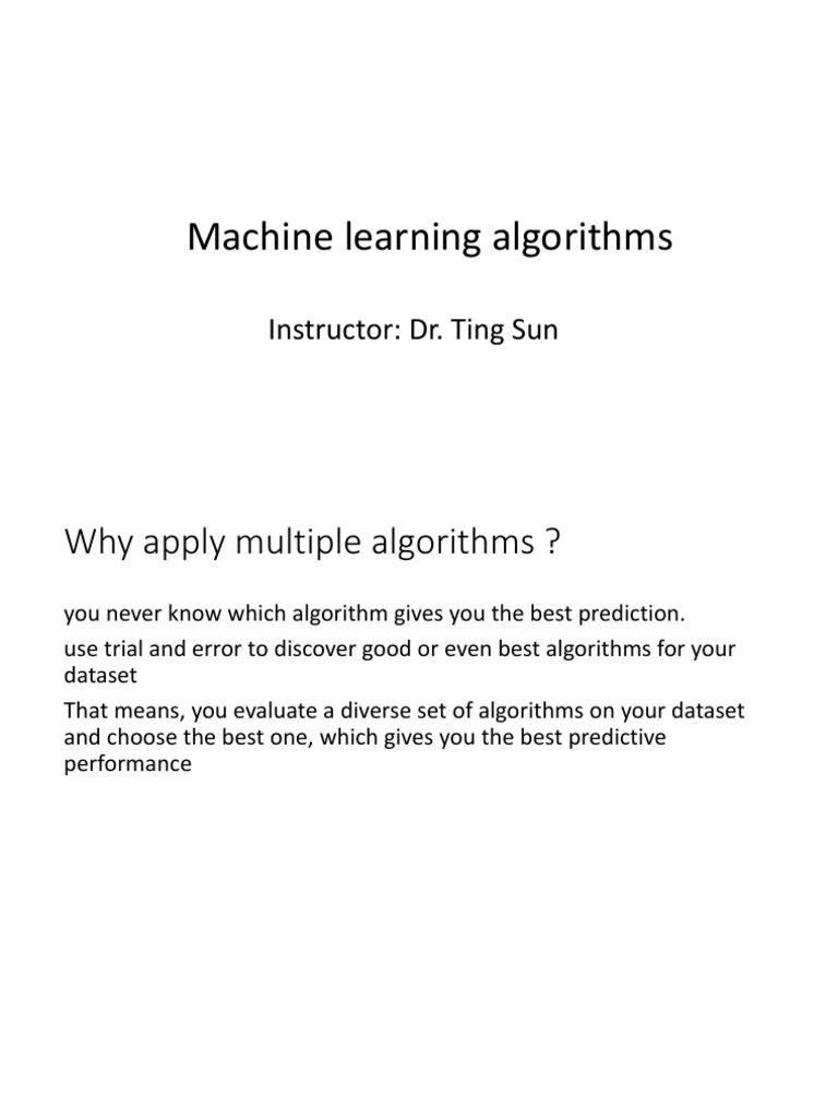 Tutorial 7 Machine Learning Algorithms | PDF | Regression Analysis | Ordinary Least Squares