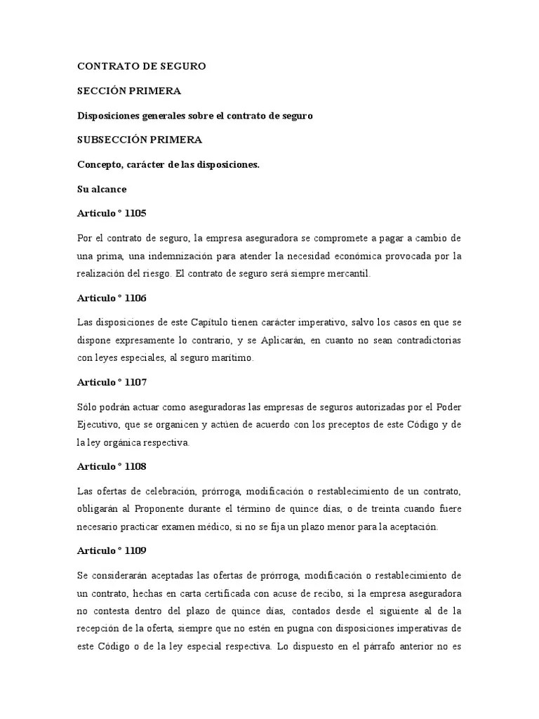 Contrato De Seguro | PDF | Seguro | Justicia