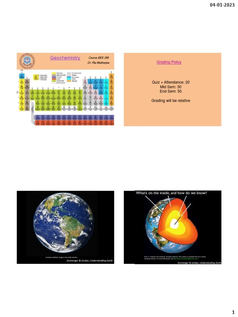 Geochem Lecture Note 1 | PDF | Ion | Atomic Orbital
