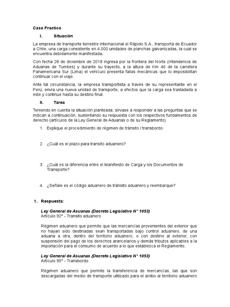 Caso Práctico | PDF | Aduana | Gobierno