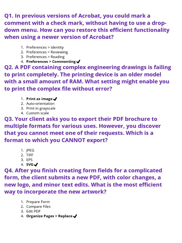 Acrobat - Linkedin Quiz | PDF