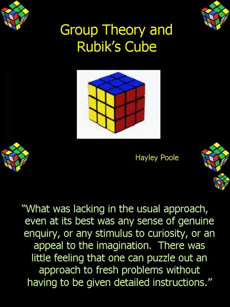 Group Theory And Rubik's Cube | PDF | Group (Mathematics) | Mathematics