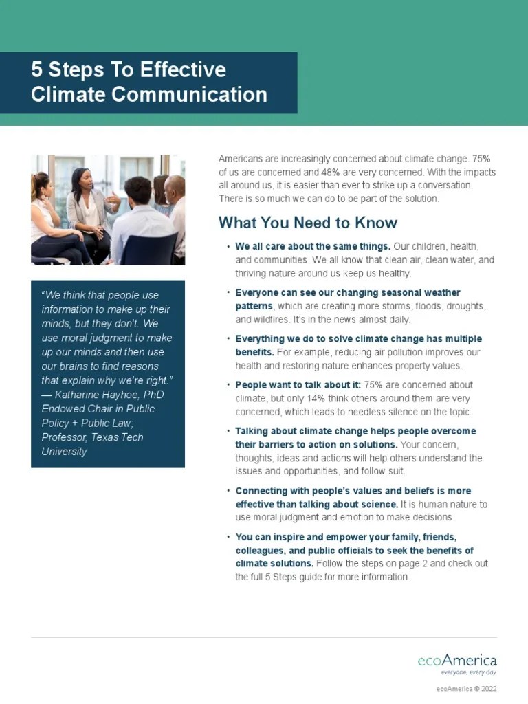 5 Steps To Effective Climate Communication | PDF | Thought