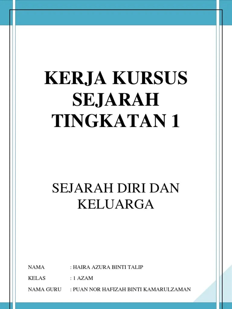 Contoh Buku Skrap Sejarah Keluarga Tahun 4 - Sejarah Keluarga