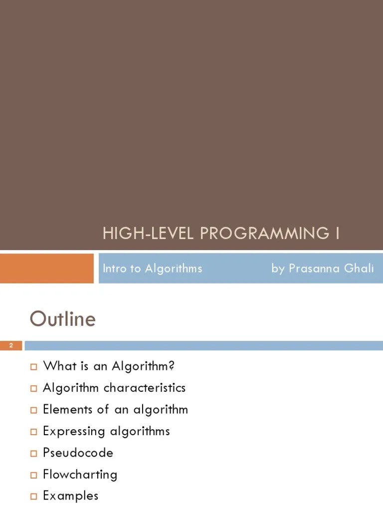 Algorithms Presentation | Download Free PDF | Algorithms | Computer ...