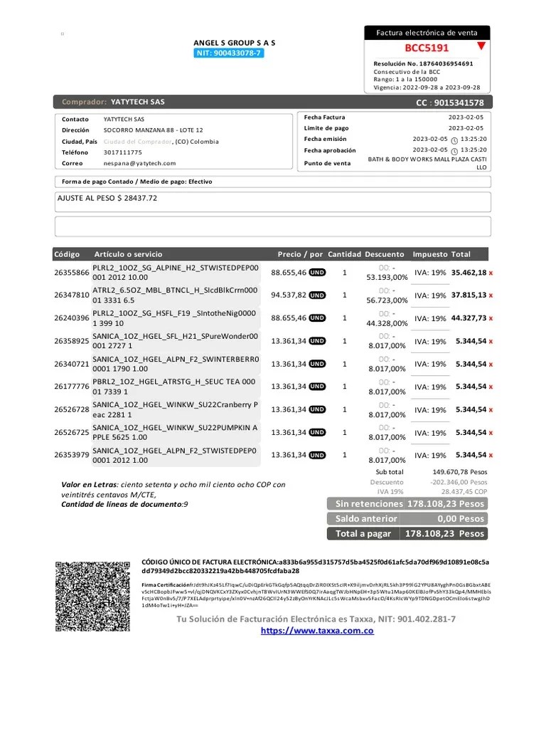 Invoice | Descargar Gratis PDF | Tecnología Bancaria | Pagos