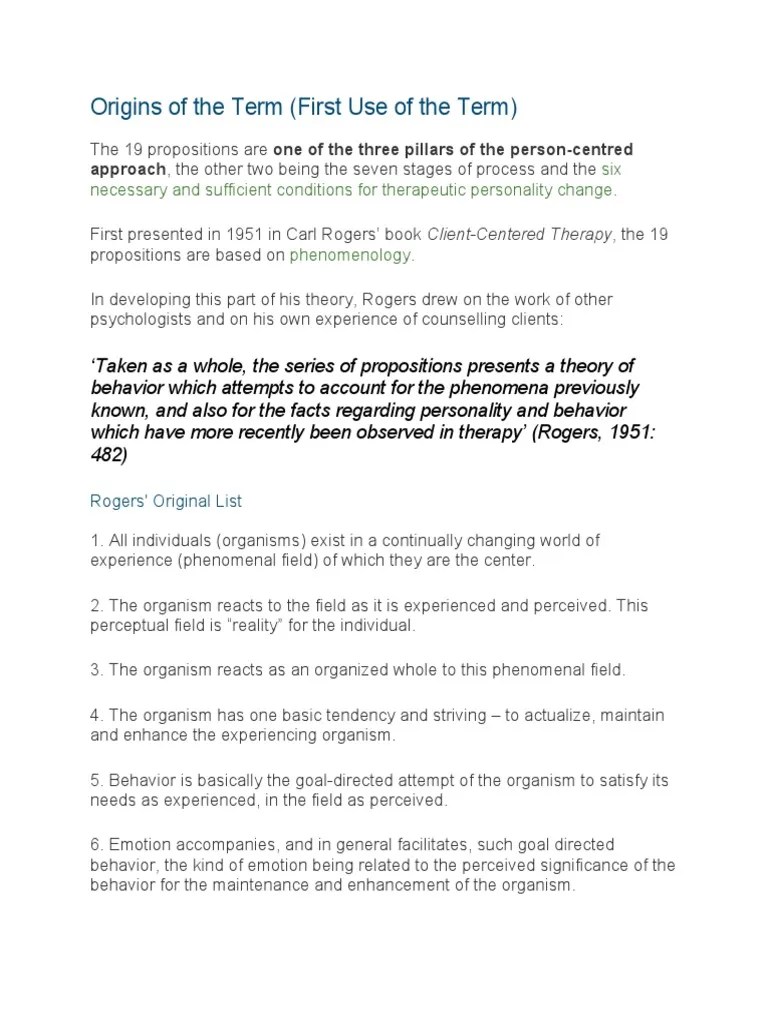 Rogers | PDF | Experience | Psychotherapy