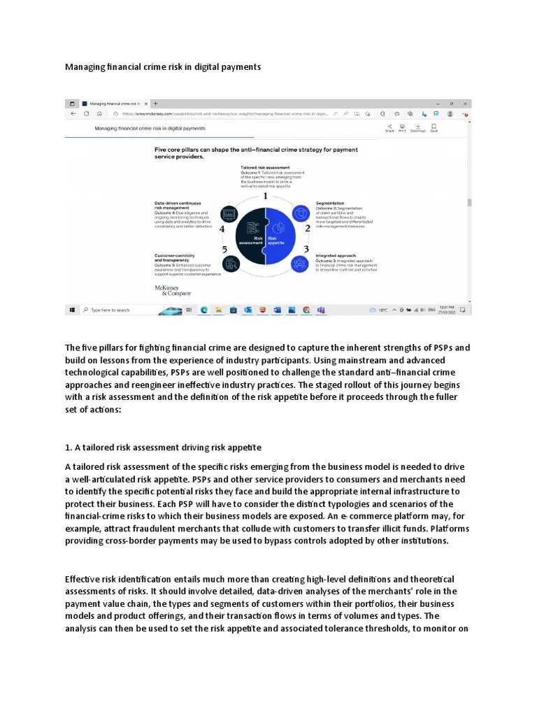 Managing Financial Crime Risk In Digital Payments 2022 | PDF | Risk ...