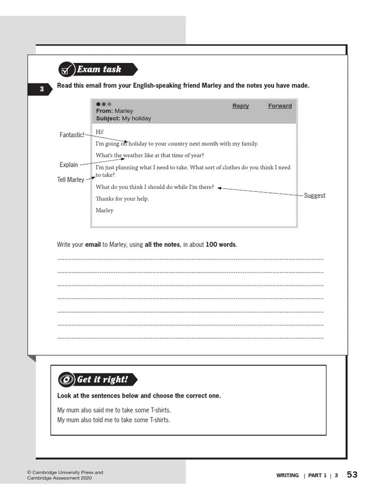 Cambridge Exam Booster B1-1 | PDF | Cakes | Food And Drink