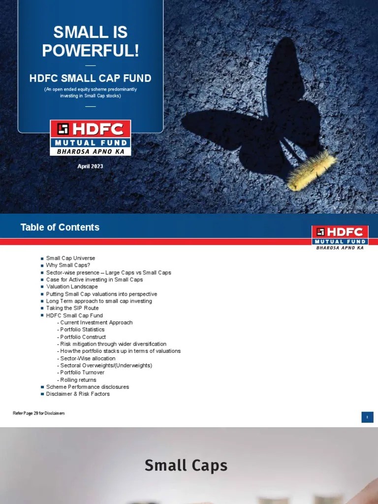 HDFC Small Cap Fund - Presentation - April 23 | PDF | Stock Market ...