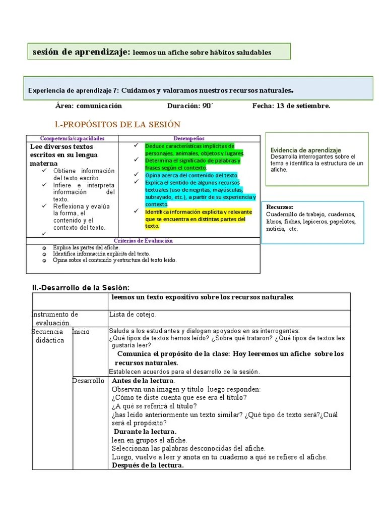 Leemos Un Afiche 13-9-22 | Descargar Gratis PDF | Comillas | Aprendizaje