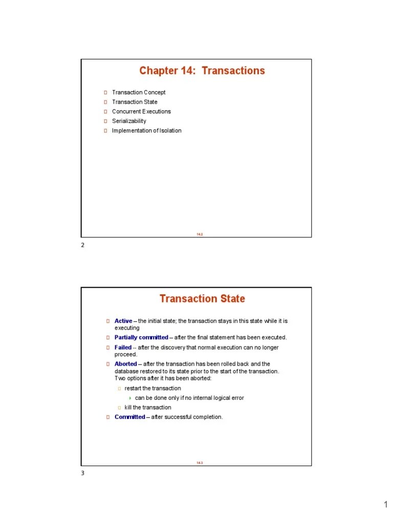 Unit 5 Transaction Processing | PDF | Database Transaction | Operating ...
