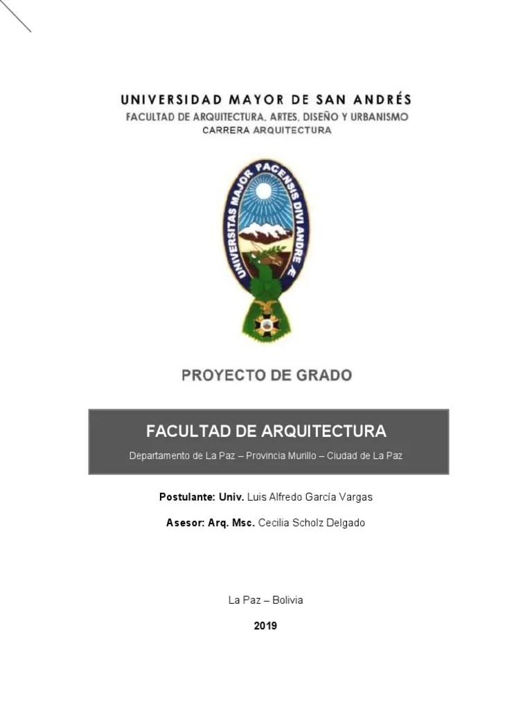 Tesis Proyecto De Arquitectura | PDF | Educación Más Alta