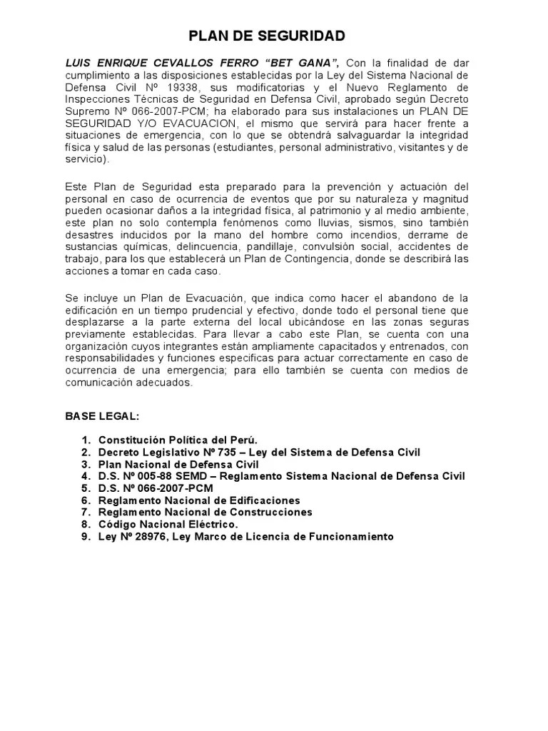 Plan Contingencia | PDF | Defensa Civil | Temblores