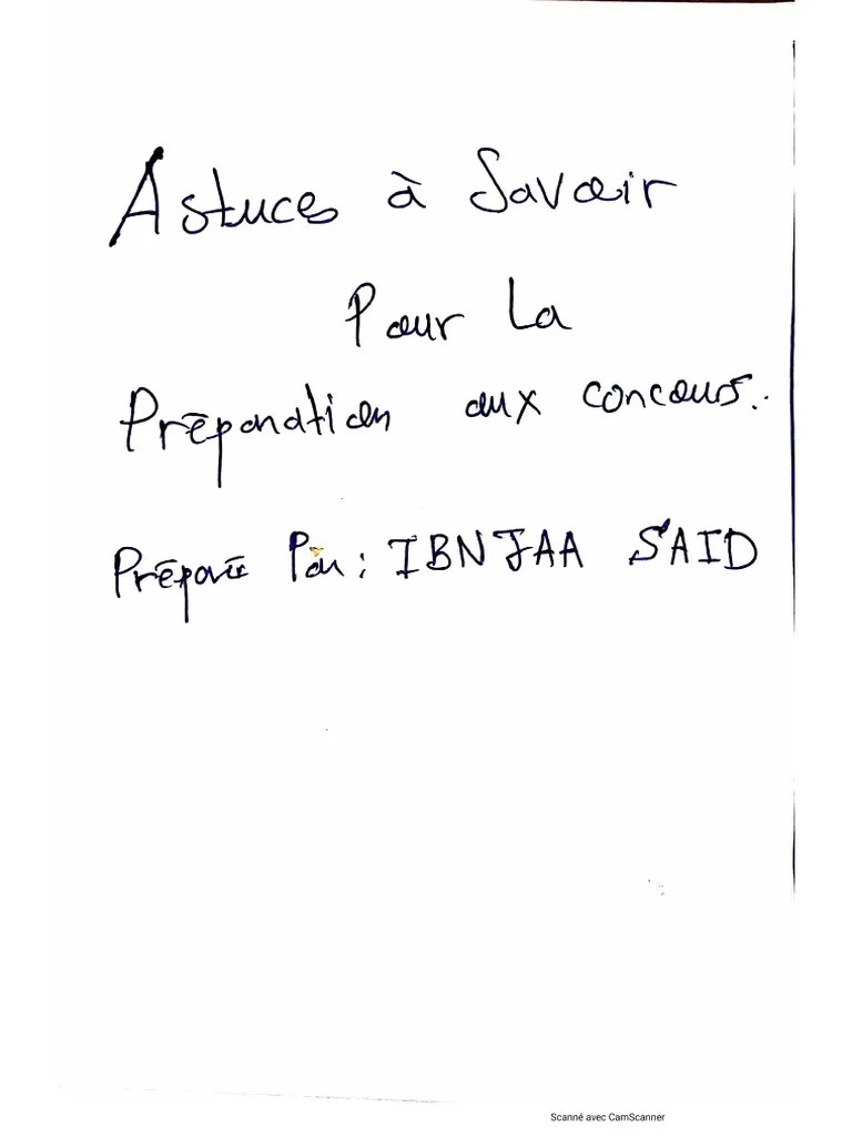 Astuces Preparation Concours | PDF