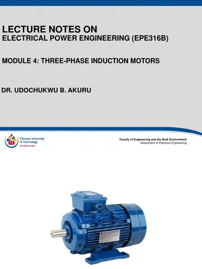 Unit 4 - Three-Phase Induction Motors | PDF | Electric Motor | Electricity