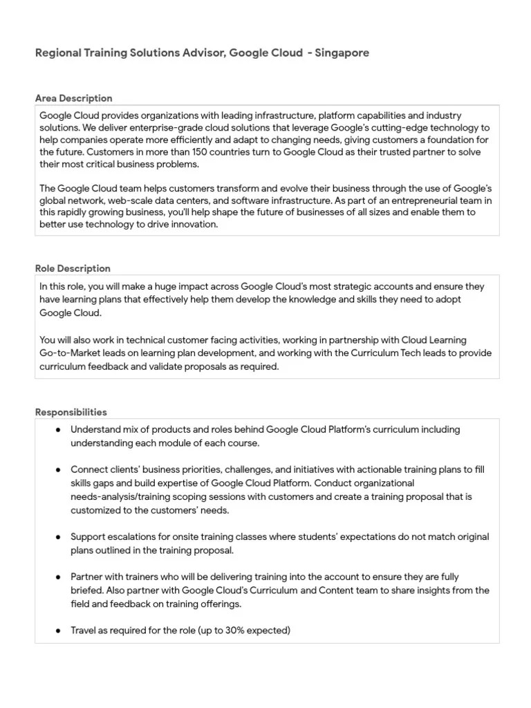 Developing Customized Google Cloud Training Plans To Meet The Unique ...