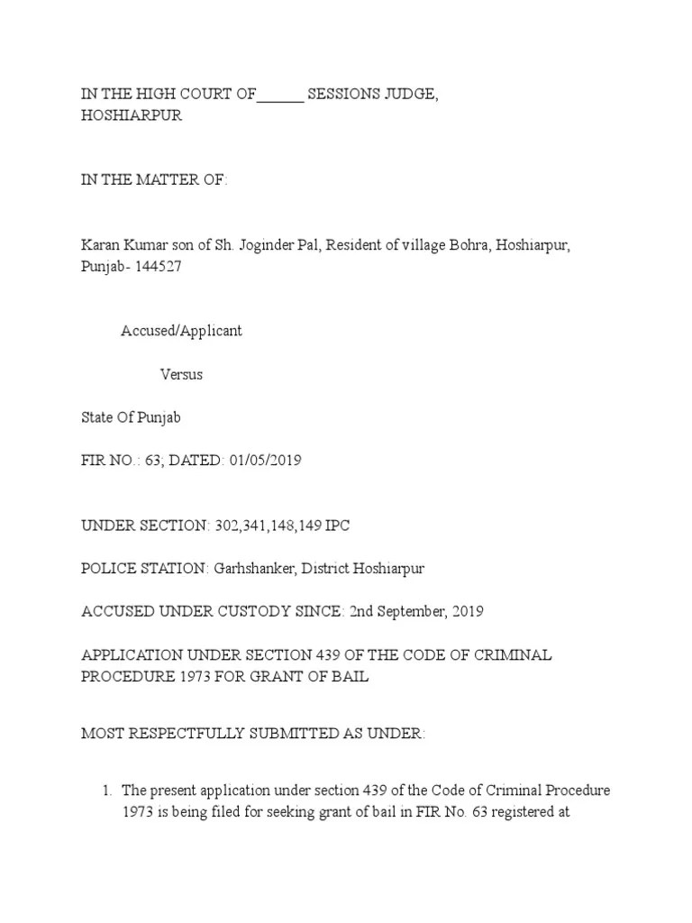 Bail Application | PDF