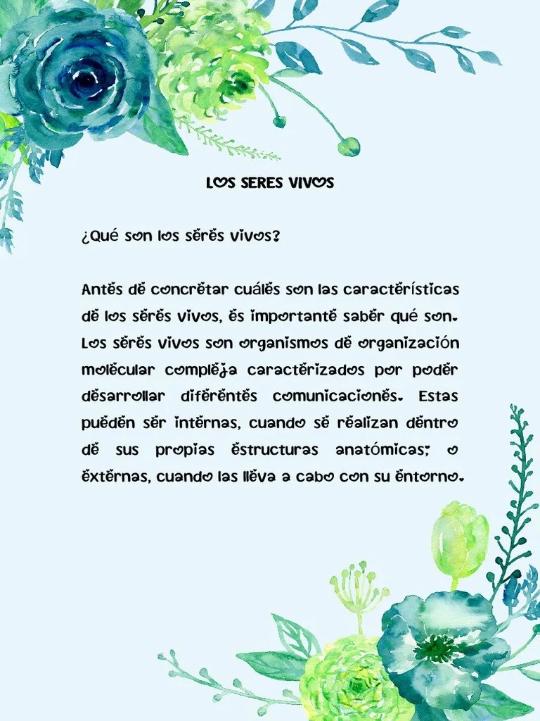 Los Seres Vivos | PDF