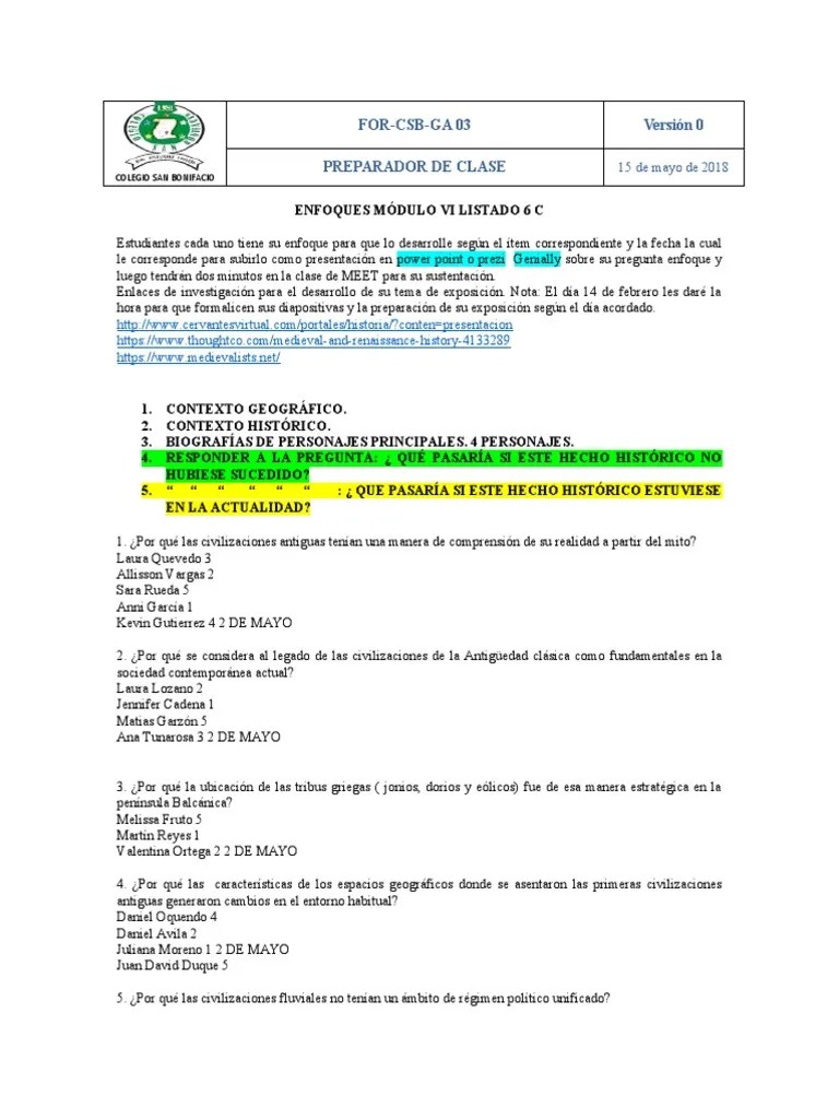 6 C Evaluacion Modulo Segundo Periodo II | PDF