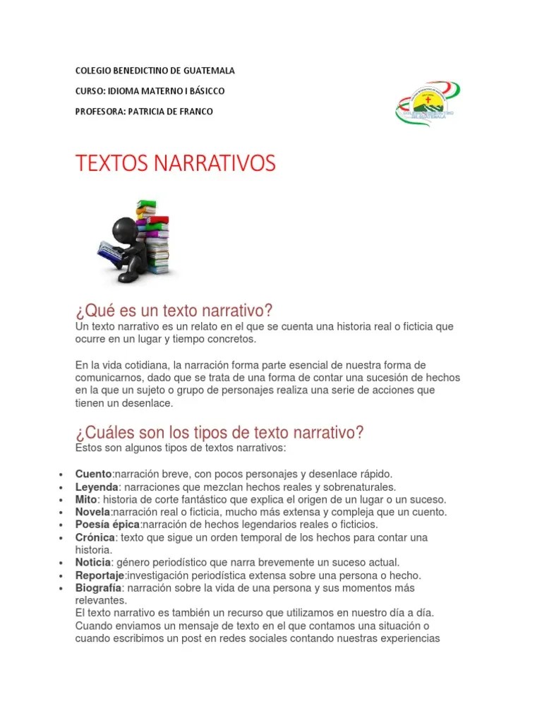 Textos Narrativos | Descargar Gratis PDF | Narración | Cuentos