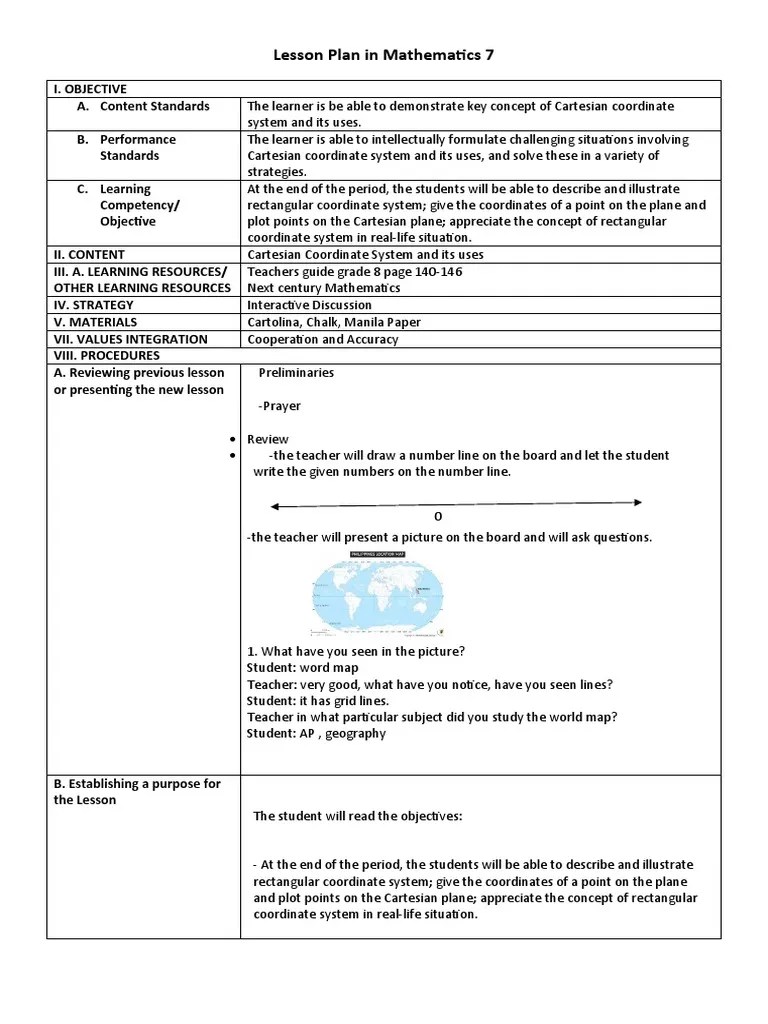 Understanding Cartesian Coordinates: A Lesson Plan On The Rectangular ...