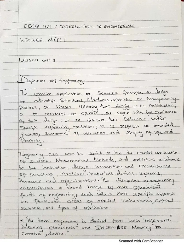 Introduction To Engineering Lesson 1-1 | PDF