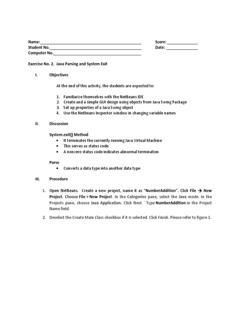 Exercise No 2 Java Swing | PDF | Button (Computing) | Menu (Computing)