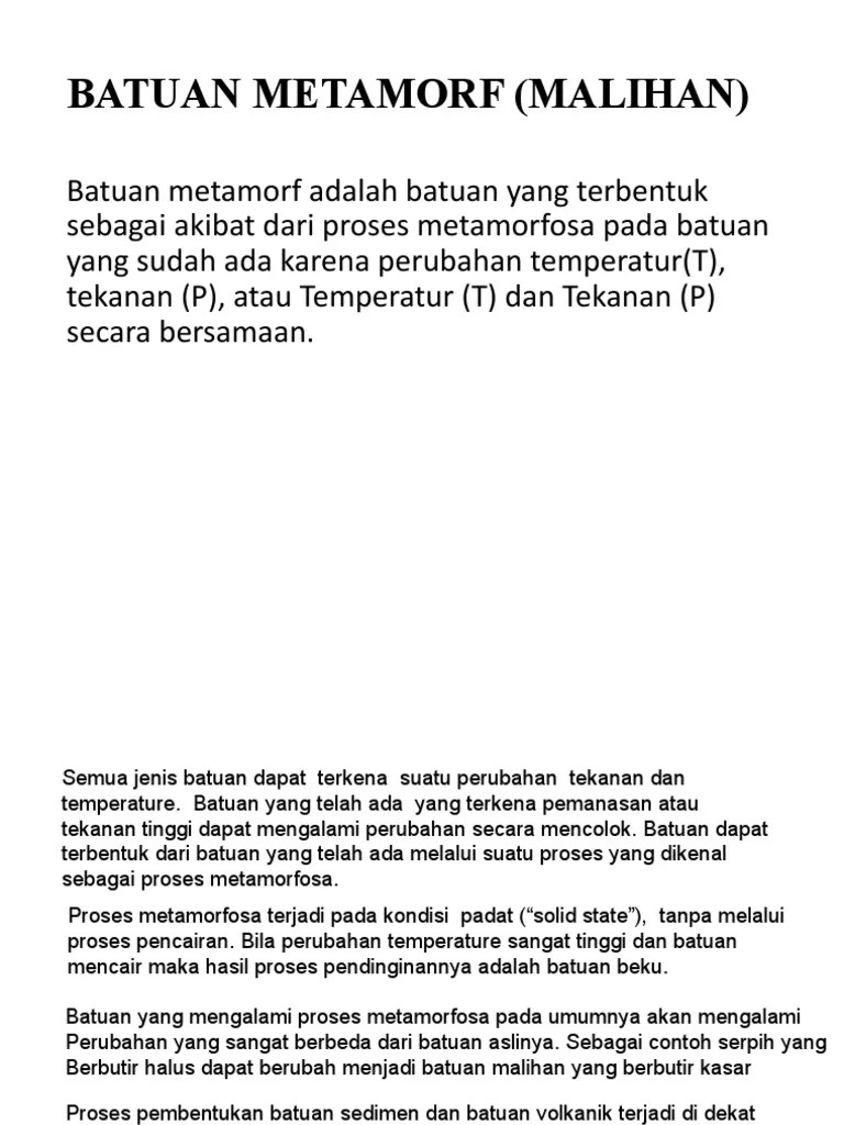 Powerpoint Batuan Metamorf | PDF