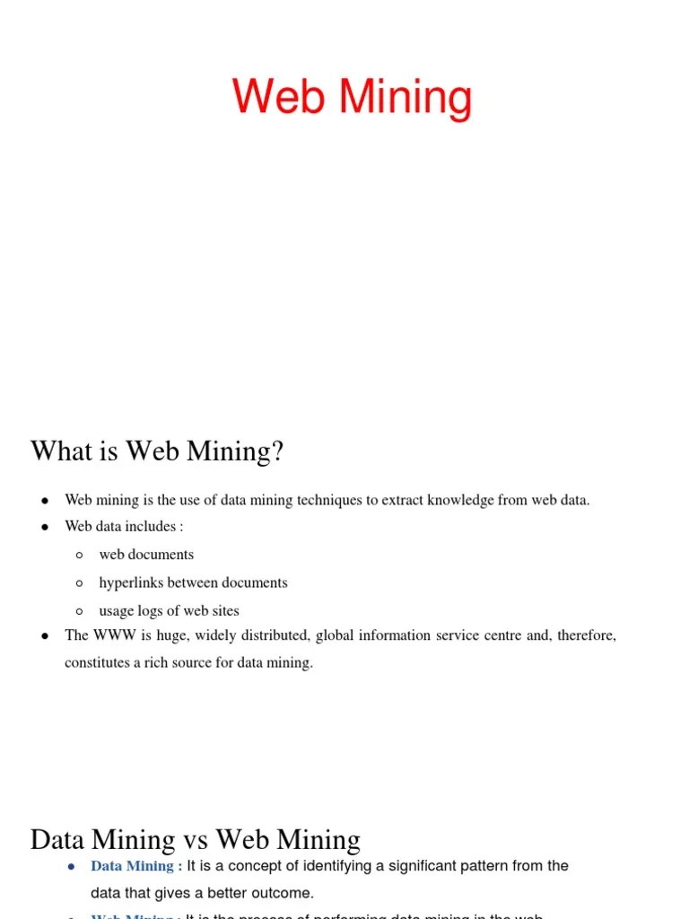 Web And Text Mining | PDF | Internet & Web | World Wide Web