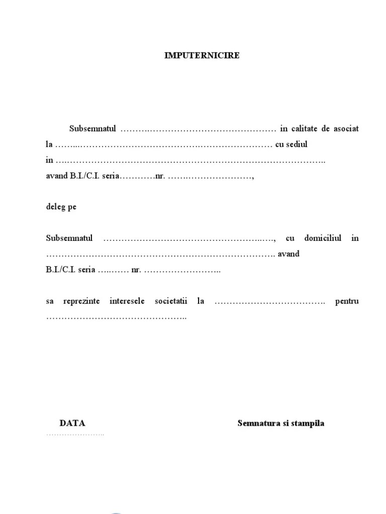 Download model de imputernicire srl download formular model de imputernicire srl in format pdf, word, doc,. Imputernicire Simpla Pdf