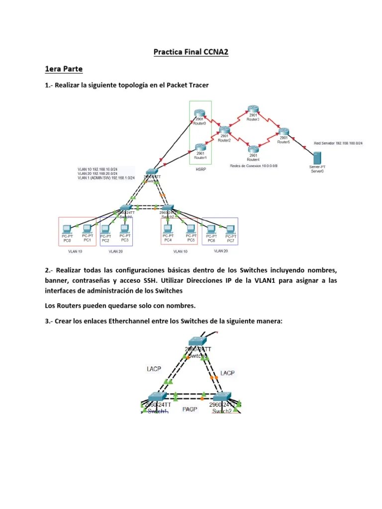 Practica Final - CCNA2 | PDF | Enrutador (Computación) | Informática