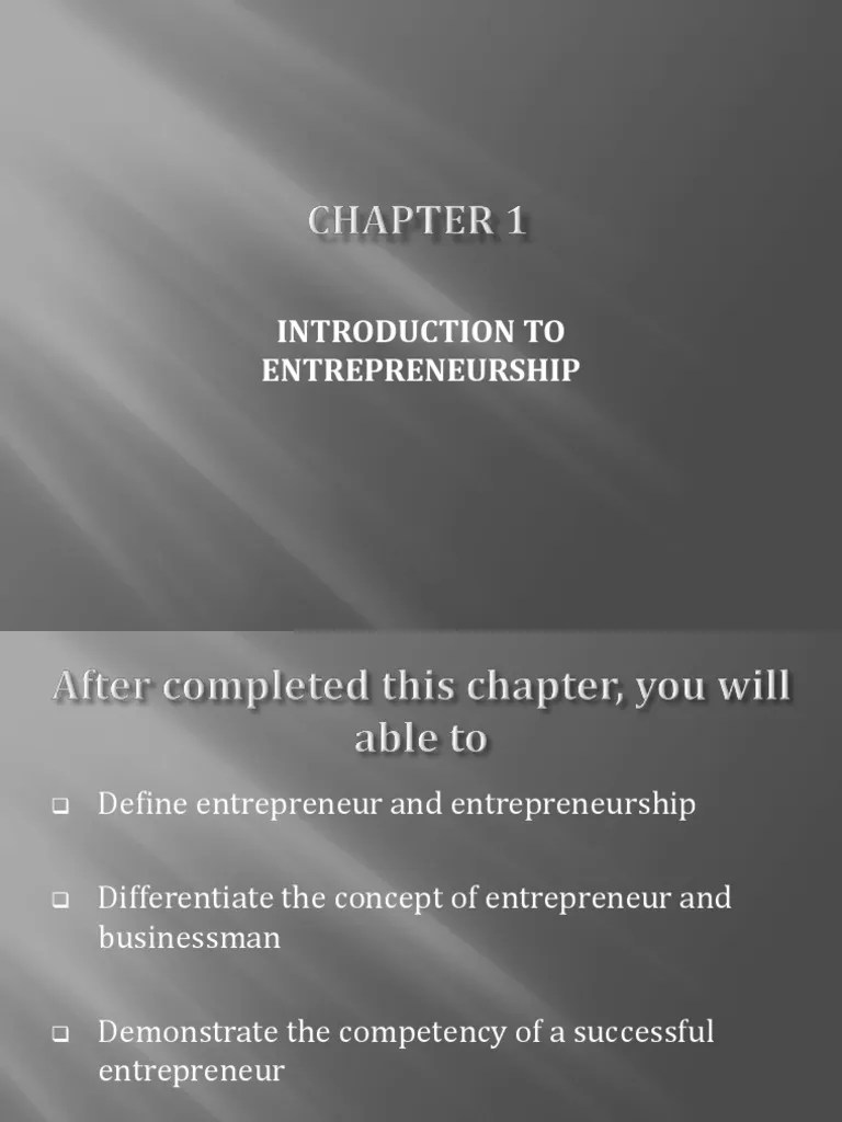 Chapter 1 | PDF | Profit (Accounting) | Entrepreneurship