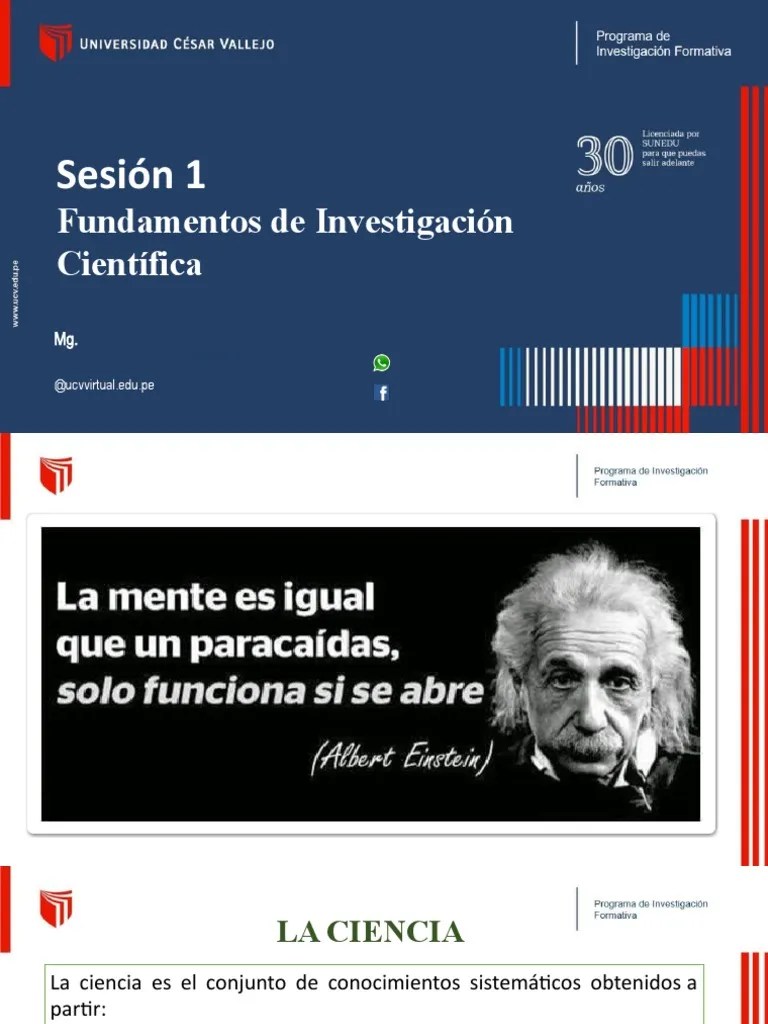 Sesión 1. Fundamentos De La Investigación | PDF